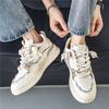 Fashion Fashion Shoes for Men Student Lace-up Thick Baseplate Shoes Four Seasons PU Leather Casual Run Sneaker Comfort Zapatillas Hombre
