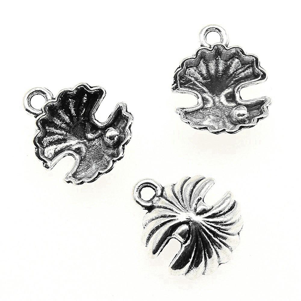 Shell Charms Multi Color Alloy Pendants For Beach Themed DIY Jewelry Accessories