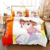 Popular Anime Misaka Mikoto Graphic Bedding Set Duvet Cover With 2 Pillowcases Teen Otaku Room Decor