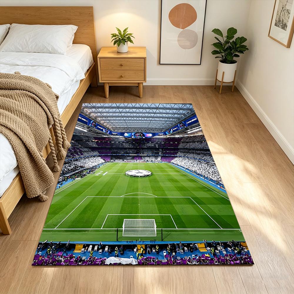 Soccer Stadium Night Match Portable Floor Mat Soft Plush Non-slip Bottom All-season Home Use Minimalist Modern Style Wedding Party Gift