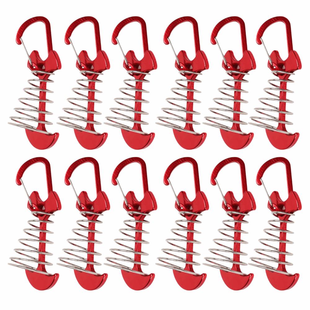 12PCS Universal Fishbone Tent Nails Aluminum Alloy Canopy Stakes Durable Tent Stakes