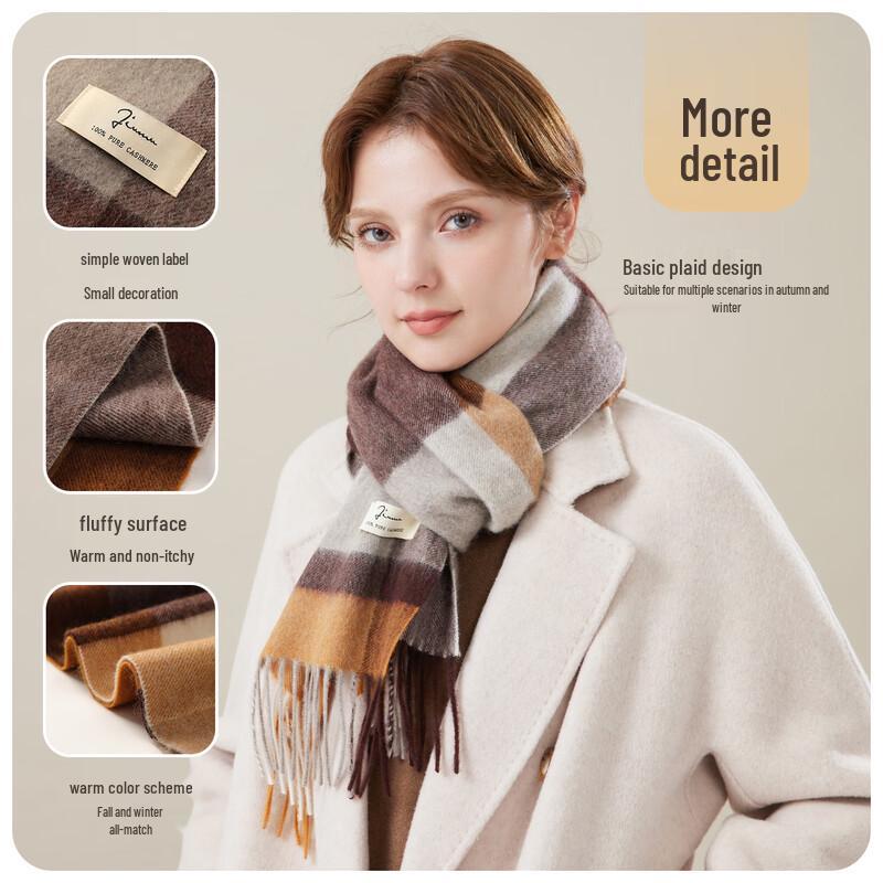 JIUMU Women's 100% Cashmere Scarf