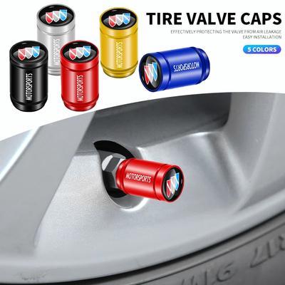 4pcs Creative New Anti Theft Valve Tire Cap Sport For Buick Century Excelle XT Envision Excelle GT Park Avenue Envista GL8 GL6