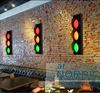 Industrial Retro LED Traffic Light Wall Lamp for Bar or Gallery Decor