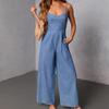 European-American Women's Retro Solid Color Casual Overalls - Hot Selling 2026