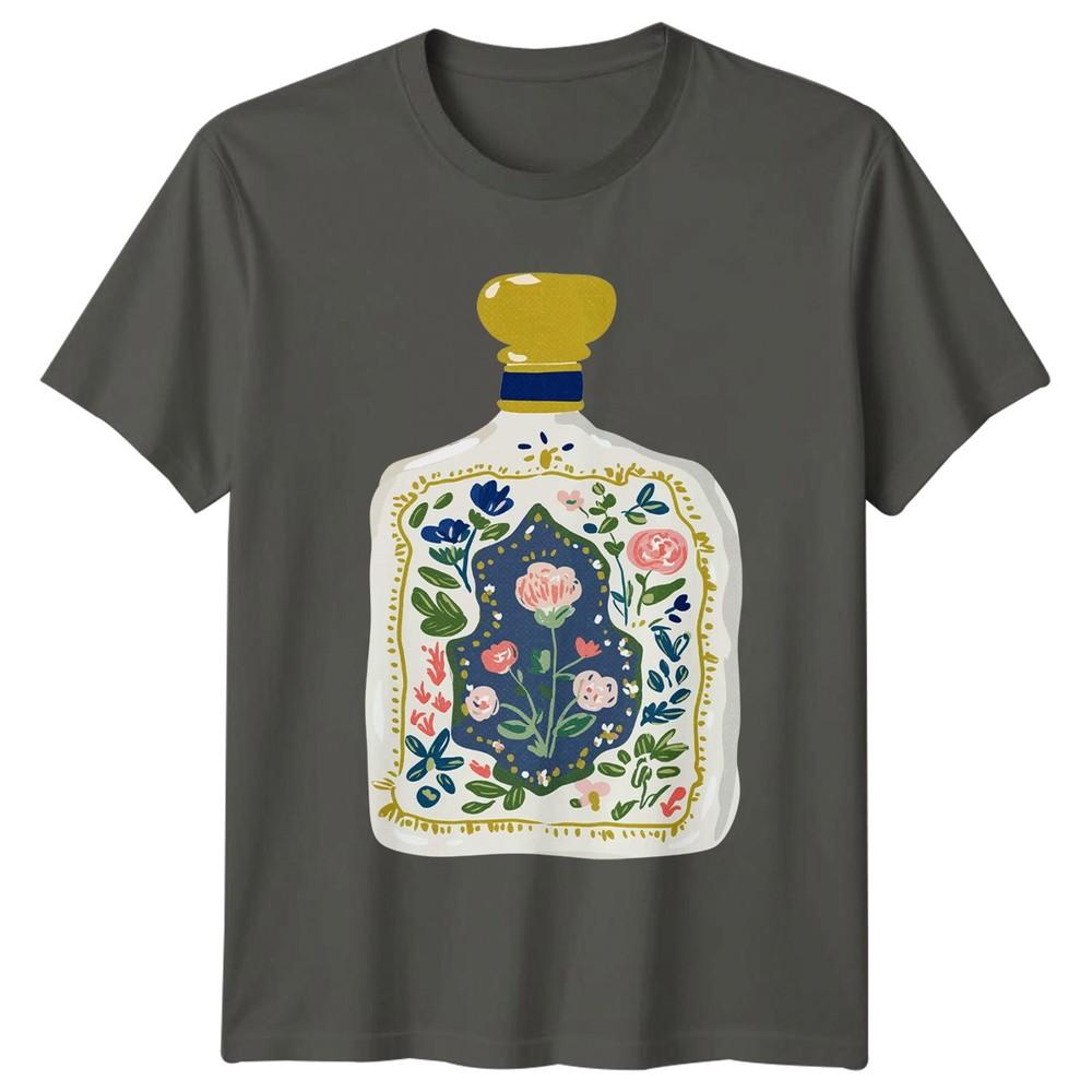Mediterranean Coastal Floral Unisexs TShirt Ceramic Art Birthday Gift For Her S