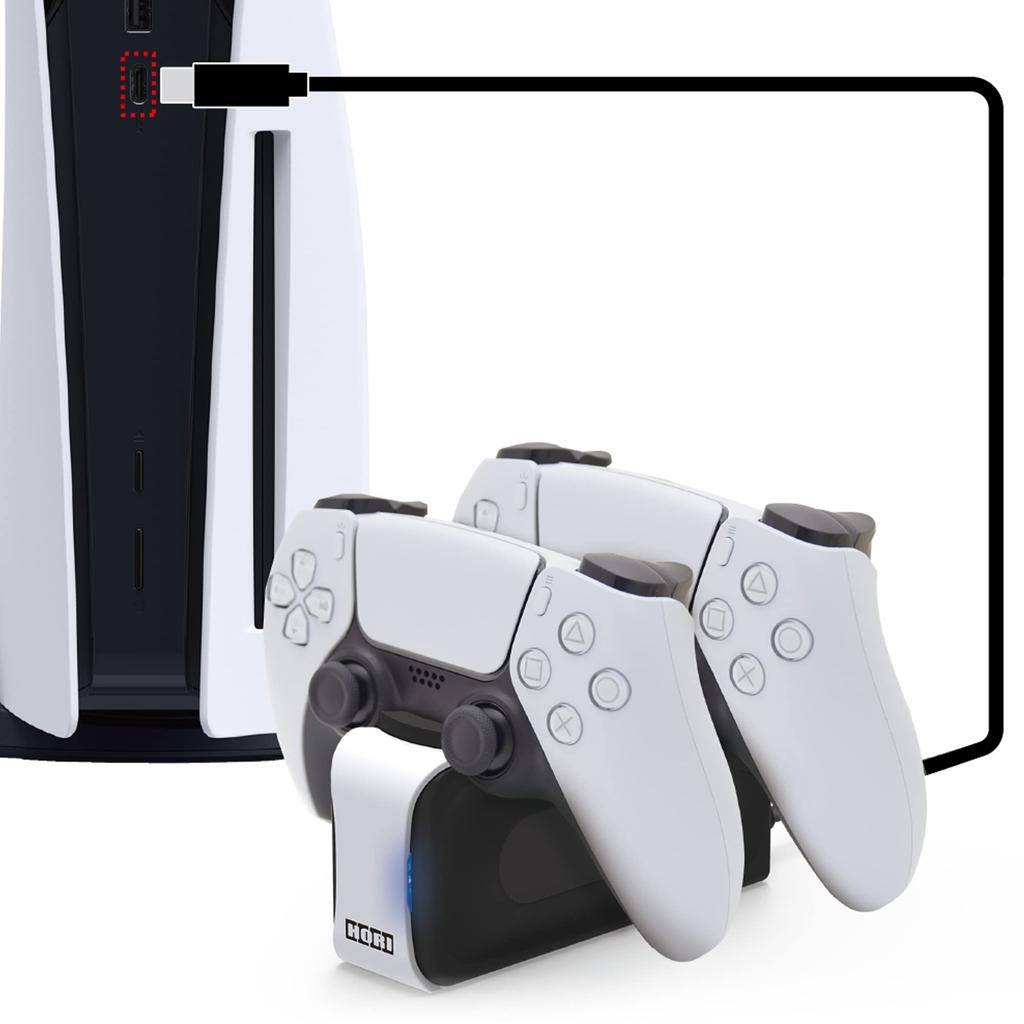 [PS5 Compatible] DualSense™ Wireless Controller Charging Stand Double for PlayStation®5 [Sony Licensed Product]