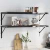 VidaXL Wall Shelves 2 Pcs 100x40x3 Cm Black Stainless Steel, Floating Shelf, Wall Display Shelf, Panel 30287