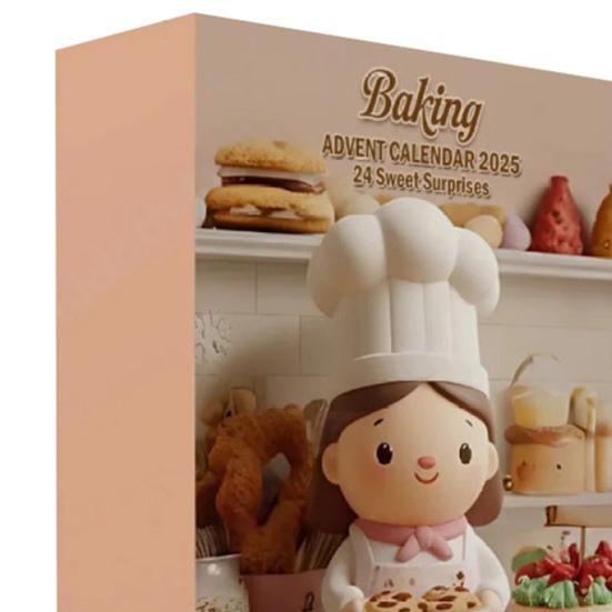 Calendario de Adviento de Navidad 2025 con Colgante Acrílico Caja de Cuenta Regresiva de 24 Días Decoración Multifuncional para Niños