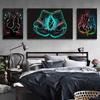 Retro Boxhandschuhe Leinwand Malerei Kunst Ästhetik Poster Drucke Boxing Gym Club Hintergrund Wand Dekor Jungen Zimmer Bild Cuadros