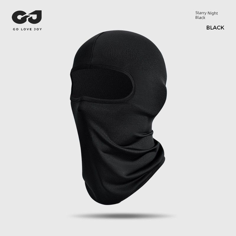 

Уличная велосипедная маска, головной убор, спортивный шарф, ветрозащитный, дышащий, мотоциклетный подшлемник, шапочка, однотонный, с открытыми глазами XTJ142 Starry Night Black One size