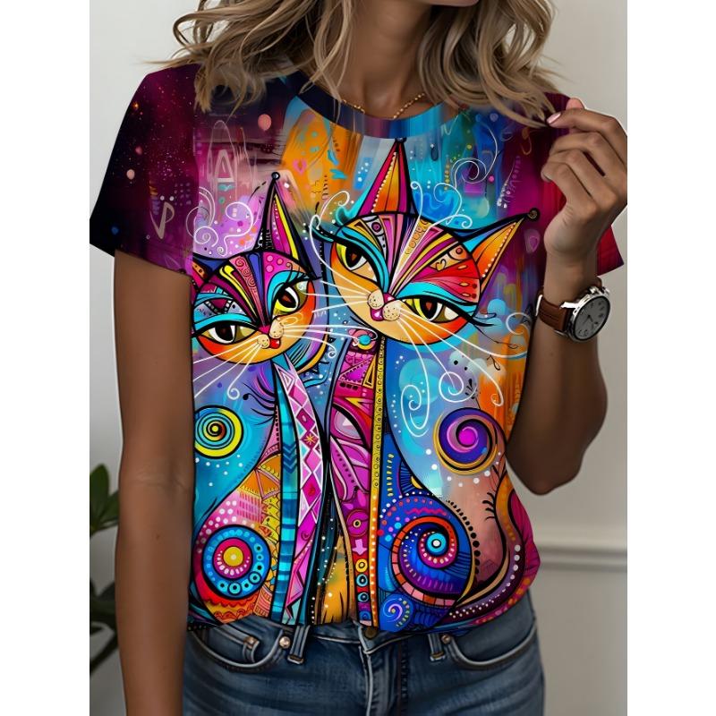 Magenta Swan Women's Tee - Aurora & Floral Graphic, Enchanted Winter Print Design for Casual Daily Wear
