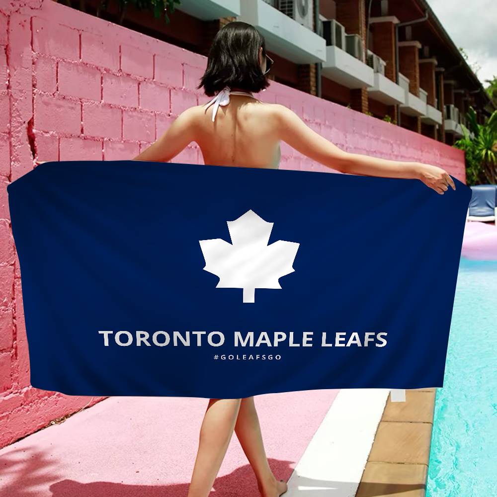 Полотенце для пляжа Toronto Maple Leafs Цветные полотенца для ванны для девочек Микрофибра Быстросохнущие Без песка Пляж Йога Спа Тренажерный зал Бассейн W40*H60(CM)