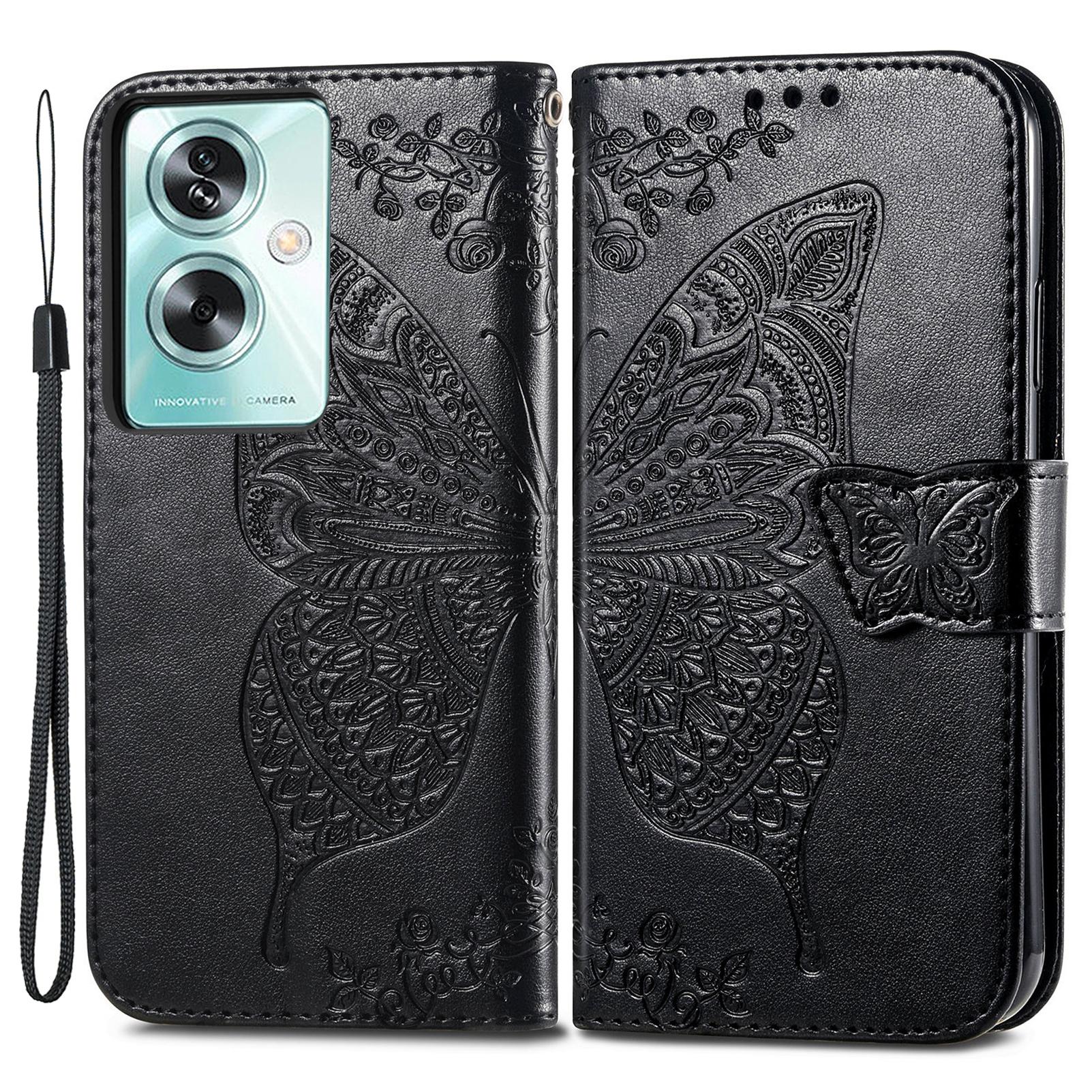 

Phone Stand Case for Oppo A79 5G/A2 5G PU Leather Phone Cover Black