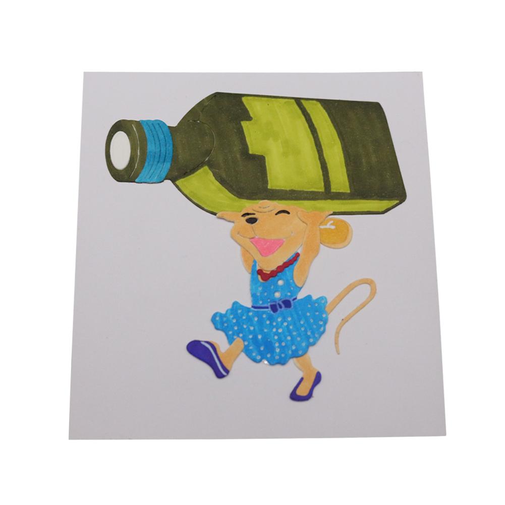 A Mouse Carrying an Oil Pot Metal Silvery Stencil Embossing Cutting Dies For Diy Scrapbooking Paper Album Cards Making