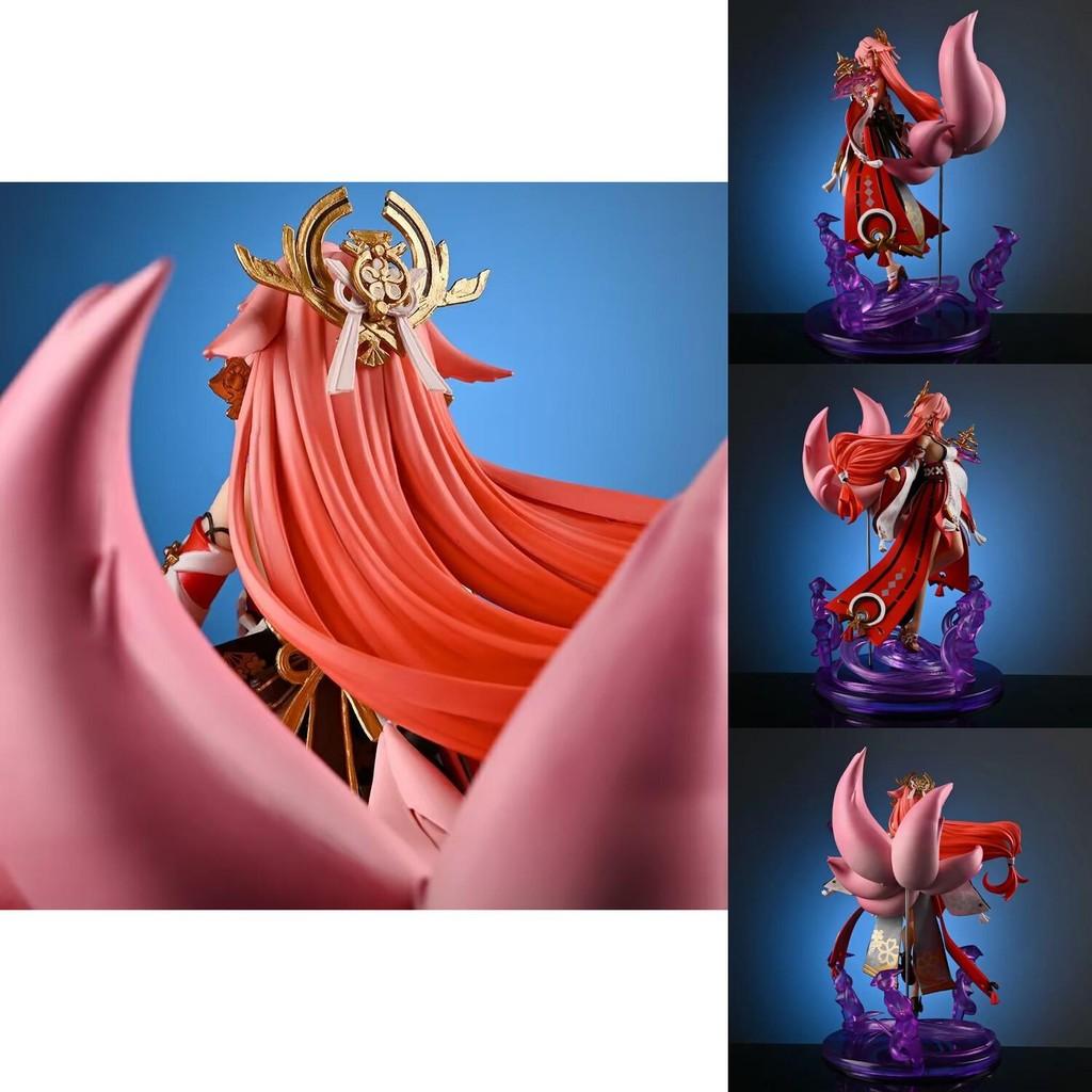 Exquisite Genshin Impact Yae Miko Pvc Figure Stunning Shrine Maiden Dcor Piece