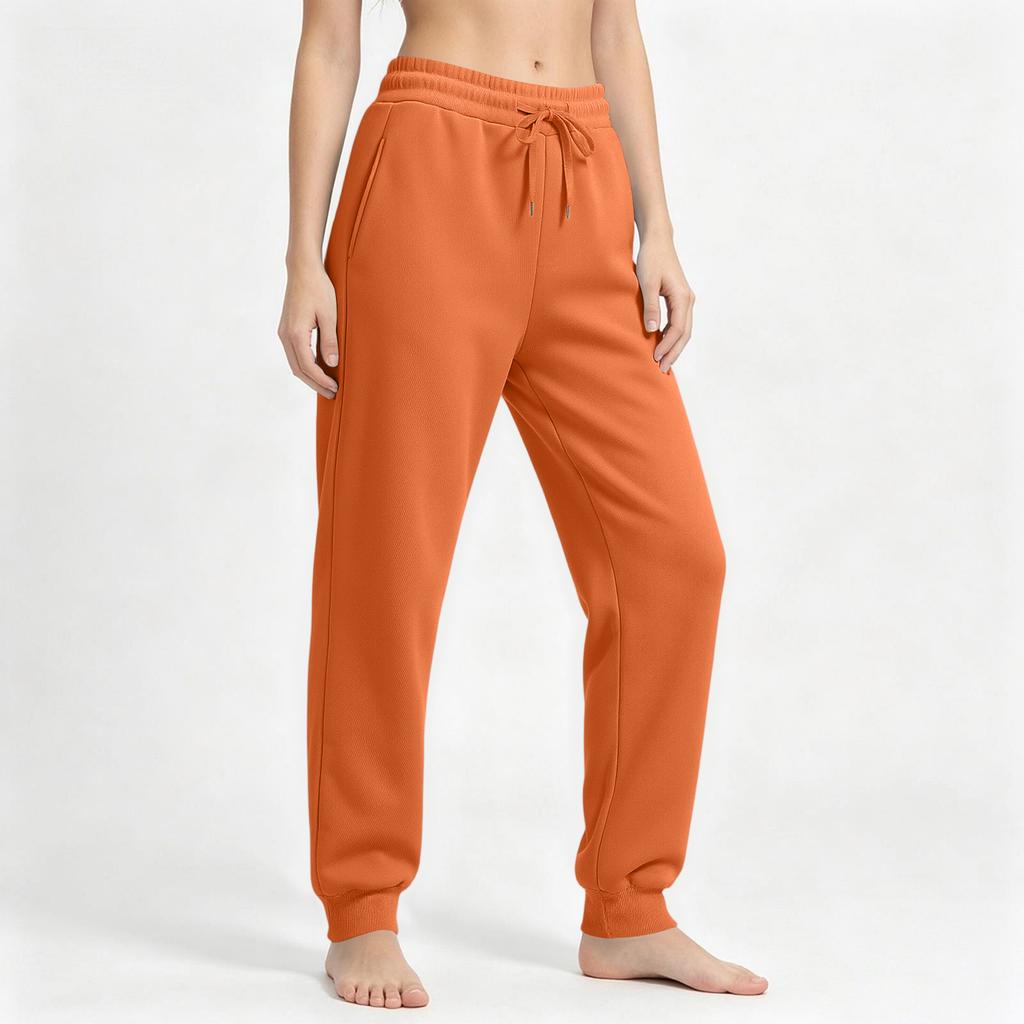 Women's Casual Color Drawstring Sweatpants with Pockets for Everyday Wear