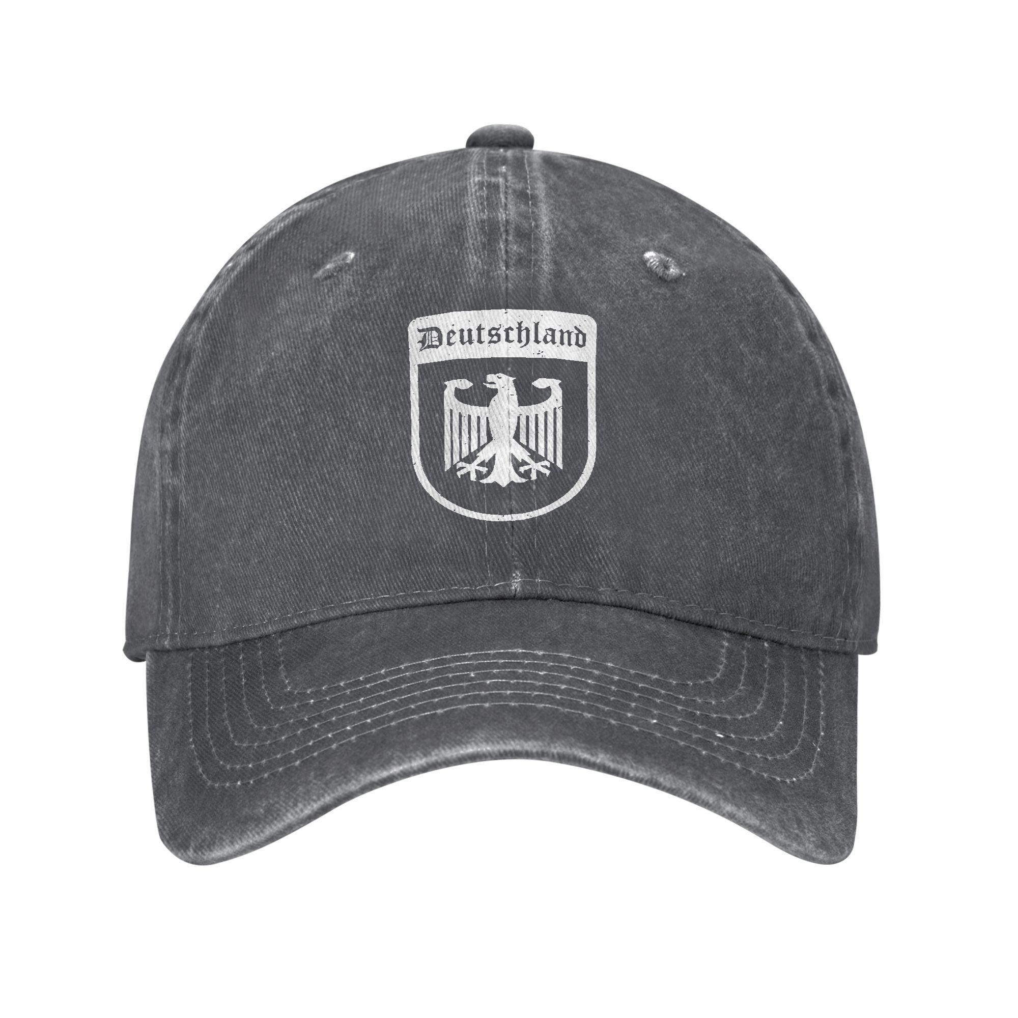 

Deutschland GerUnisex Eagle GerUnisexy Flag Baseball Caps Distressed Denim Washed Hat Outdoor All Seasons Adjustable Fit Snapback Hat Adjustable