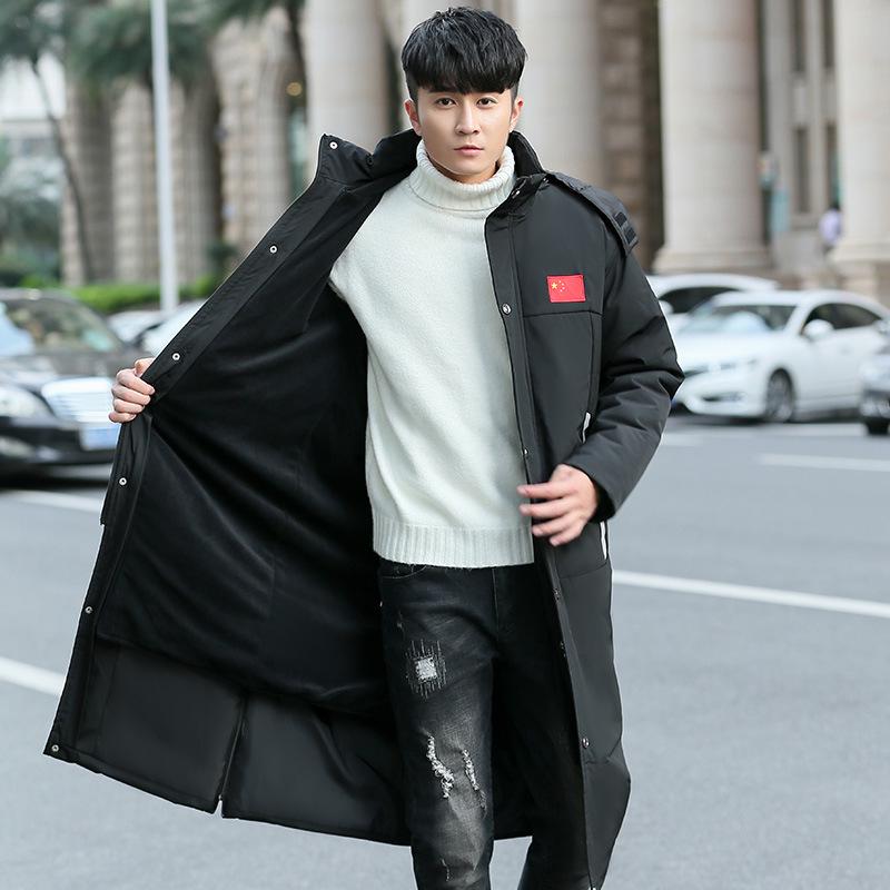 Men s Winter Taekwondo & Basketball Over-Knee Thickened Cotton Training Coat XXXL