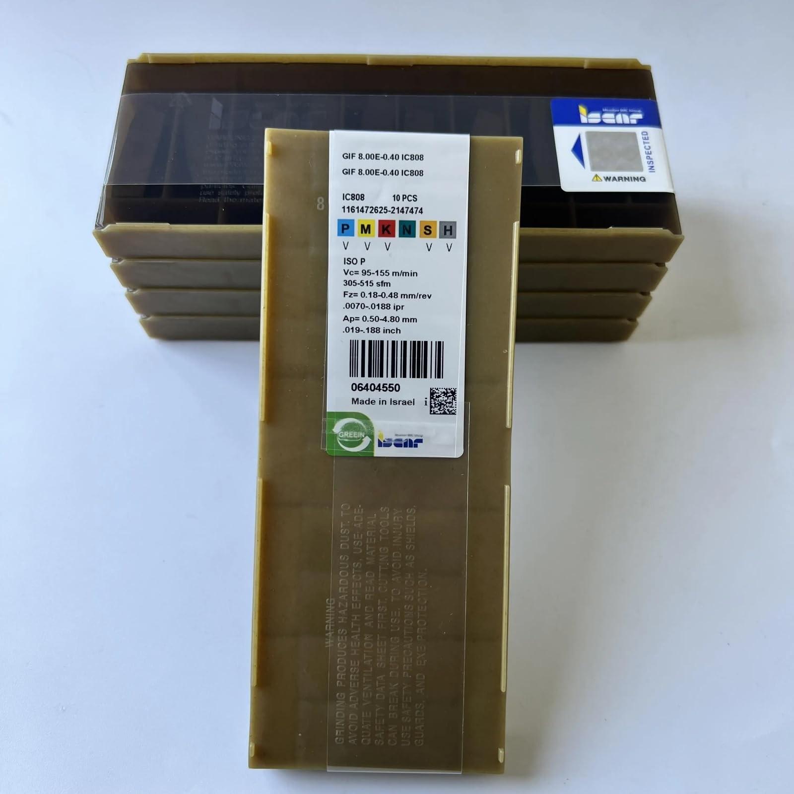 

ISCAR / GIF8.00E-0.40 IC808 /Original blade Carbide CNC Blade 10 PCS