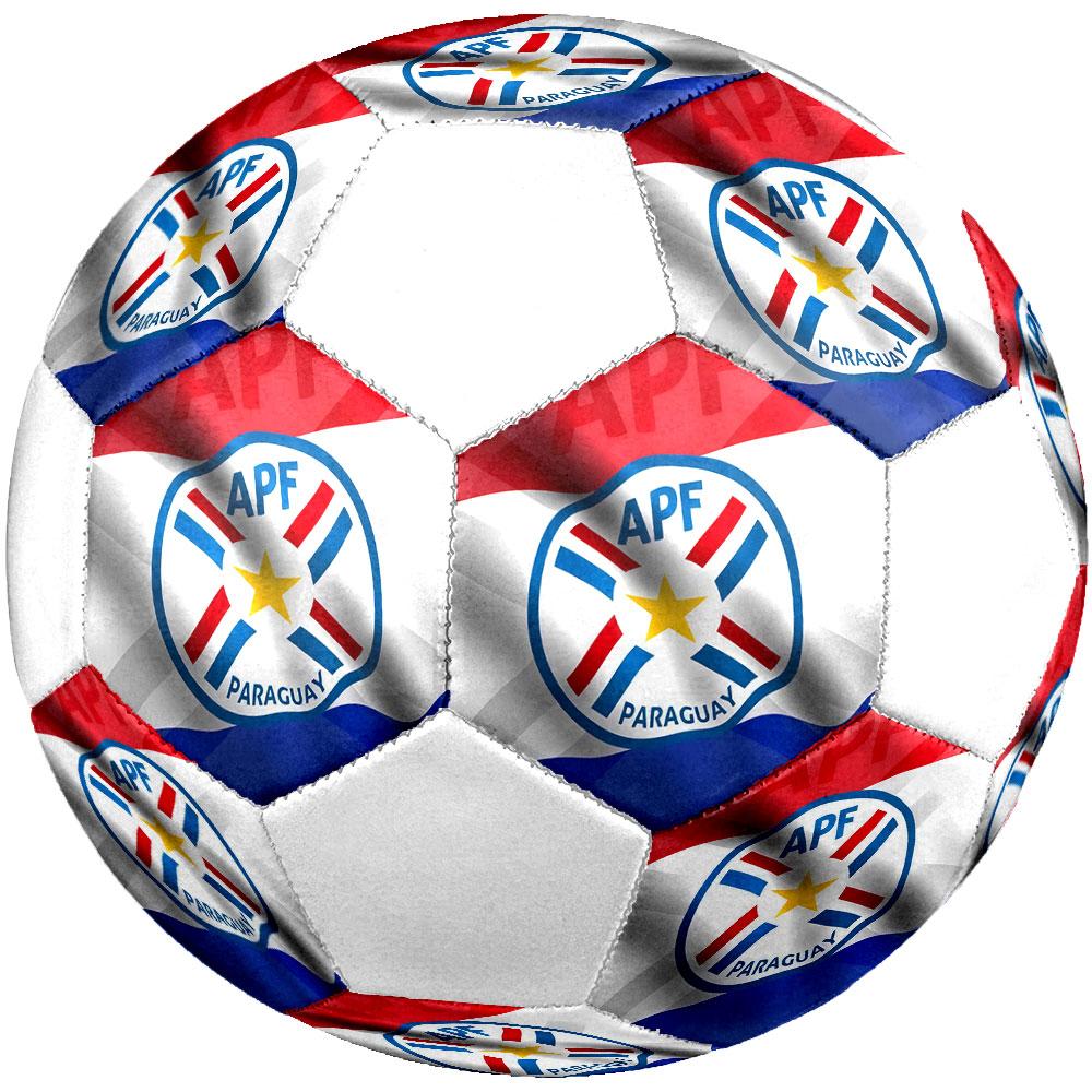 Logo de l'équipe nationale de football du Paraguay Ballon de Football Taille 5, Cousu à la Machine PVC, Durable & Très Rebondissant, Convient à Tous les Âges, Articles de Fan, Matches & Utilisation Extérieure.