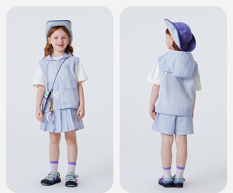 Mini Balabala Girls' Baby Set Sleeveless Coat Short Skirt Two Piece Set Summer 2026