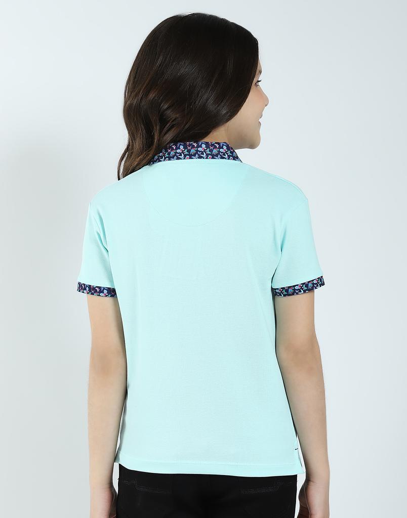 MONTE CARLO Girls Polo Neck Half Sleeve T-Shirt