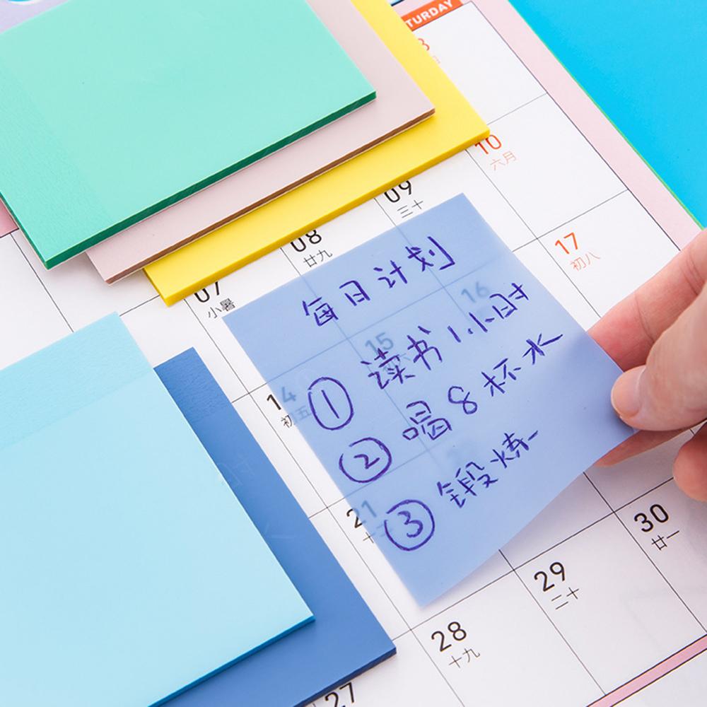 Transparent Sticky Note 50 Sheets Waterproof PET Material notessticky notes adhesive note writing notes office purposes