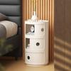 Haitian Nordic Modern White Minimalist Round Bedside Table