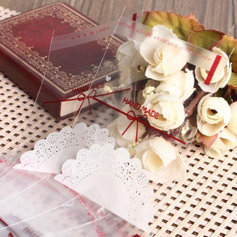 100X lace Self Adhesive Cookie Candy Package Gift Bags Cellophane Birthday N TK 100X lace Self Adhesive Cookie Candy Package Gift Bags Cellophane Birthday N TK