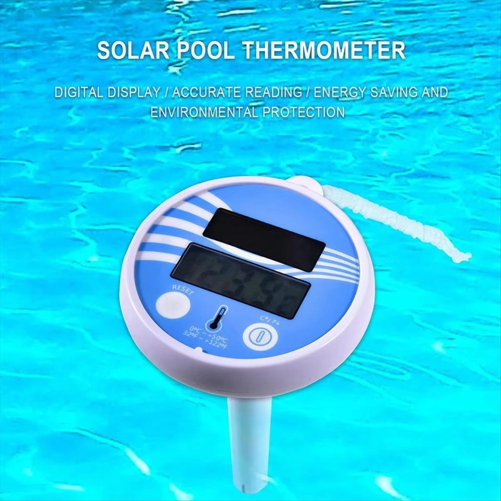 Wireless Solar Digital Thermometer Plastic Water Thermometer For Outdoor Indoor Swimming