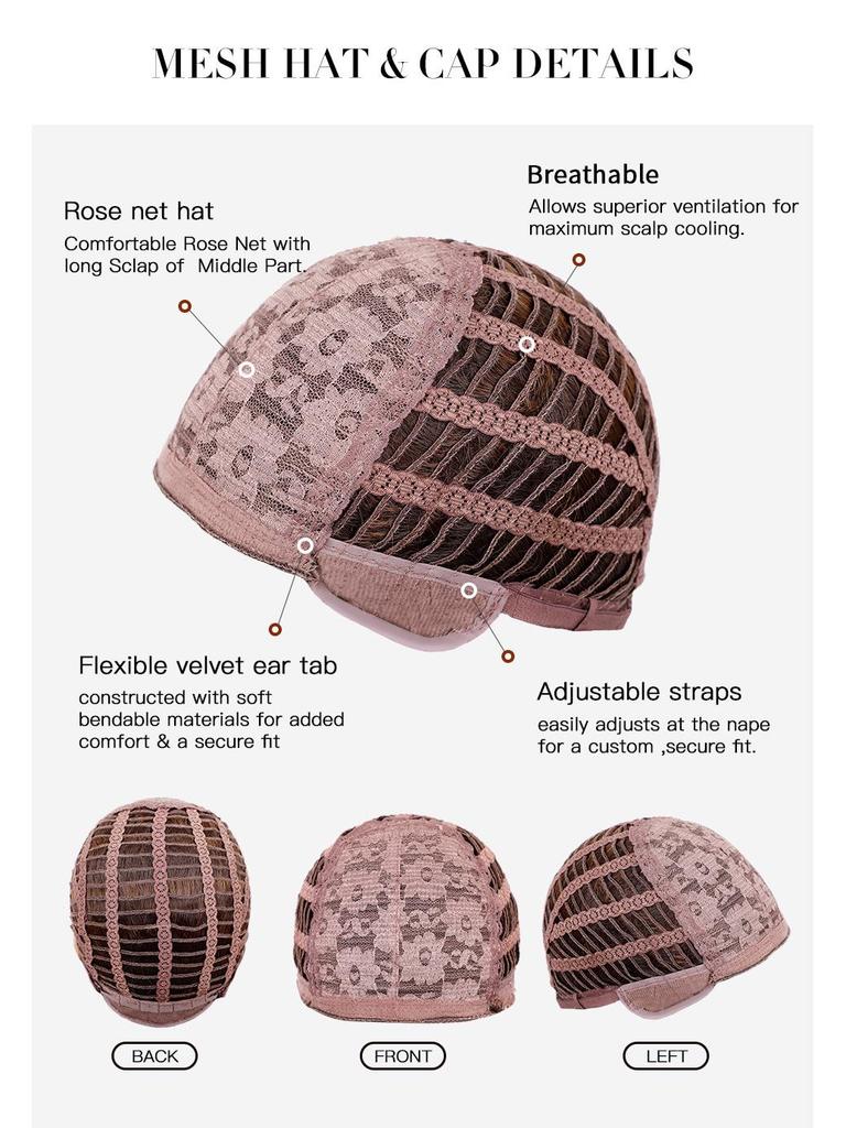 European & American Style Synthetic Headpieces with Gradient Gray-Brown, Middle-Parted French Perm - Popular Colors for Women