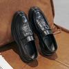 Large Size Doudou Shoes 45 Men'S Flat-Soled Black Soft-Soled Leather Shoes Men'S 46 Thick-Soled Small Leather Shoes 3518-T