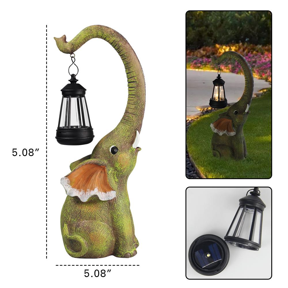 

Солнечный Садовый Декор Статуи Слонов Уличный Садовый Фонарь Подарки на День Рождения Украшение Слон для Балкона Сада Садовой Дорожки Газона Террасы