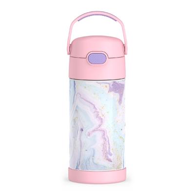 FUNTAINER 12oz Stainless Steel Vacuum Insulated Kids Straw Bottle Dreamy