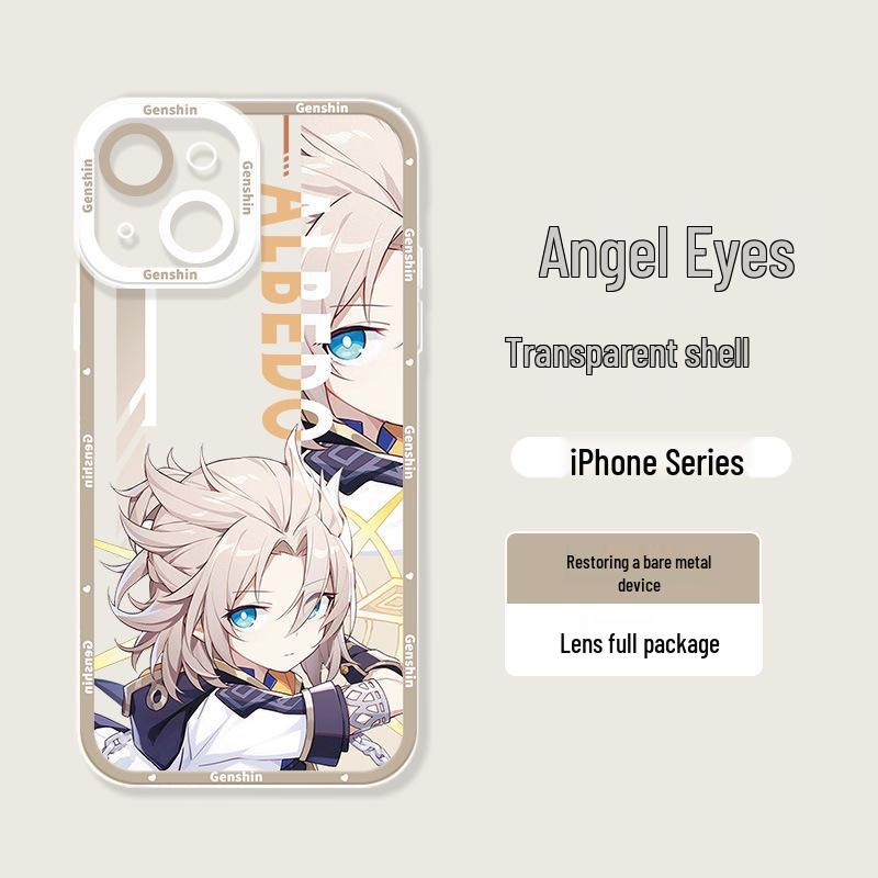 Genshin Impact iPhone 17 Case - Cartoon Venti & Klee Design for Apple 16/15