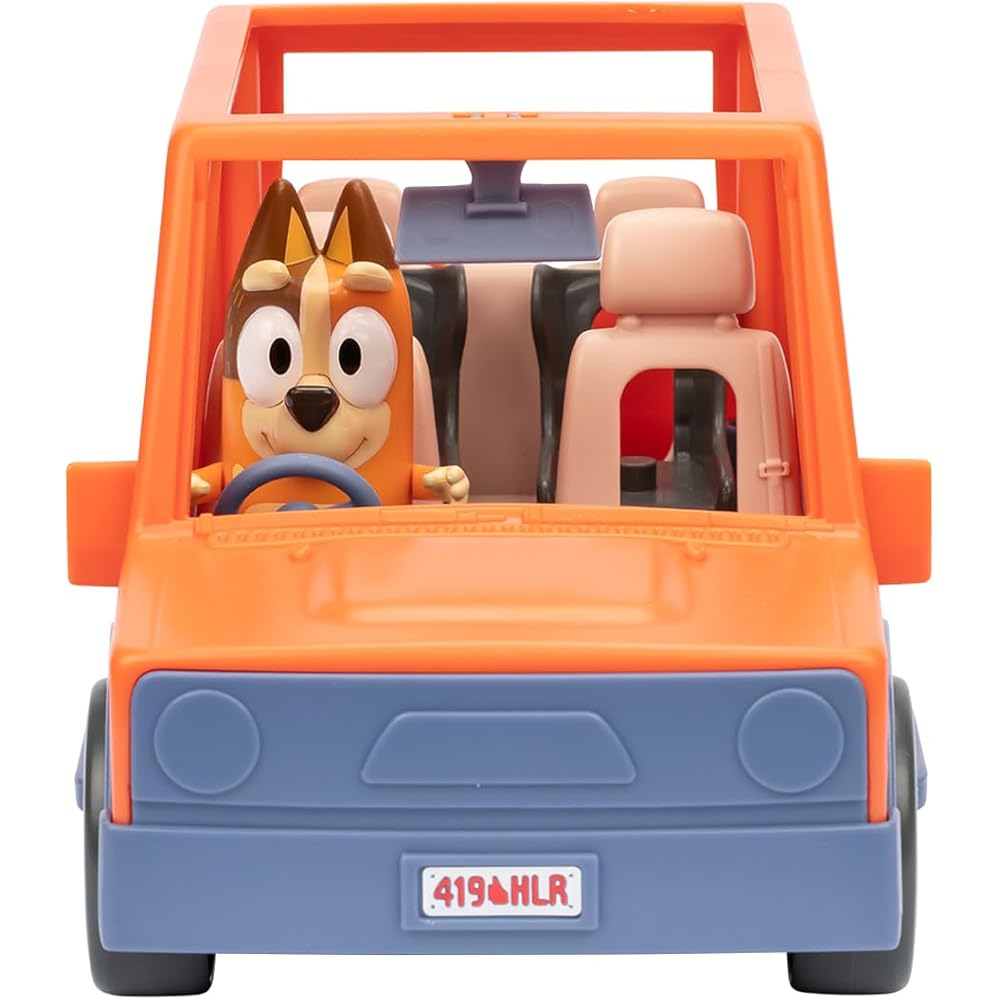 Takara Tomy Bluey Family Car Toy Set with Figures and Accessories for Kids