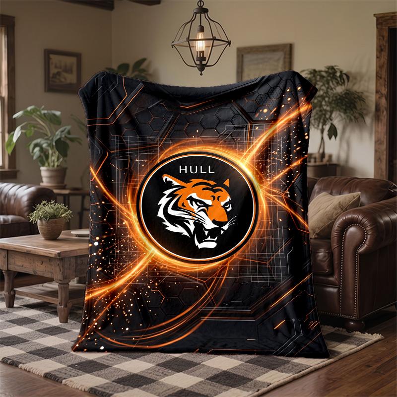 Hull City Football Print Flannel Blanket Soft Warm Sofa Bed Throw Blanket For Home Office Bedroom