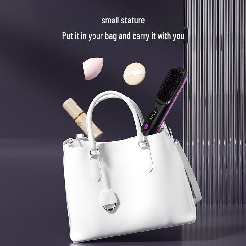 Ionen-Haarglättungskamm mit LCD-Display – Doppelfunktion, tragbar für Zuhause und im Wohnheim