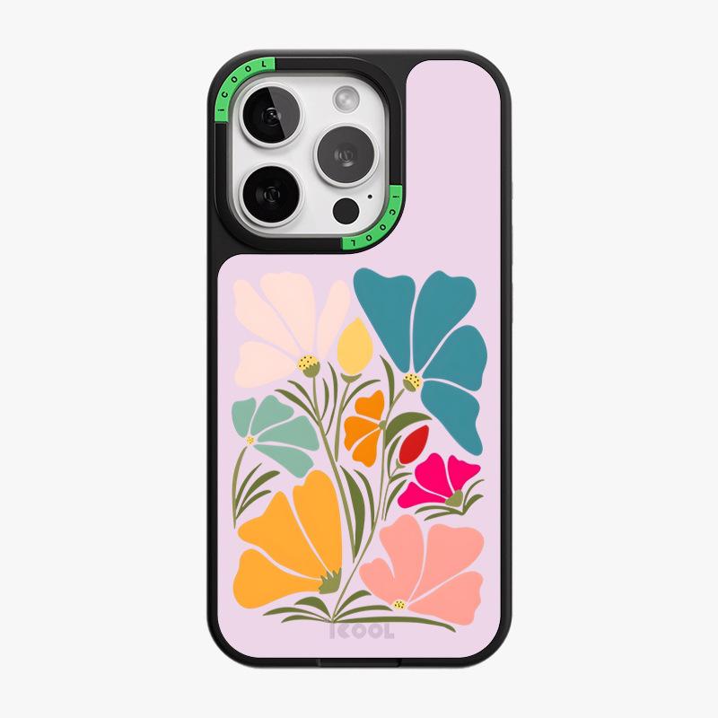 Replaceable Back Plate Mobile Phone Case Iphone15 Flower Apple 14pro Removable Magnetic Two-in-one Can Be Changed At Will