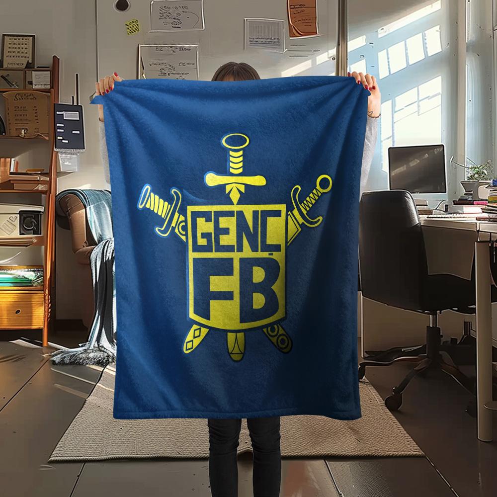 Coperta in Flanella Stampata Fenerbahçe Youth, Alta Qualità, Confortevole per Tutte le Stagioni, Arredamento per la Casa, Calore e Comfort