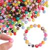 30/60PCS Acrylic Mixed Color Round Loose Beads for DIY KeyChains Jewelry Making Necklace Bracelet Accessory