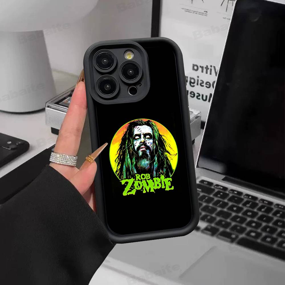 Retro Singer R-Rob Z-Zombie Phone Case For IPhone 17 16 15 13 11 12 14 Pro Max Plus Silicone Cover Shell