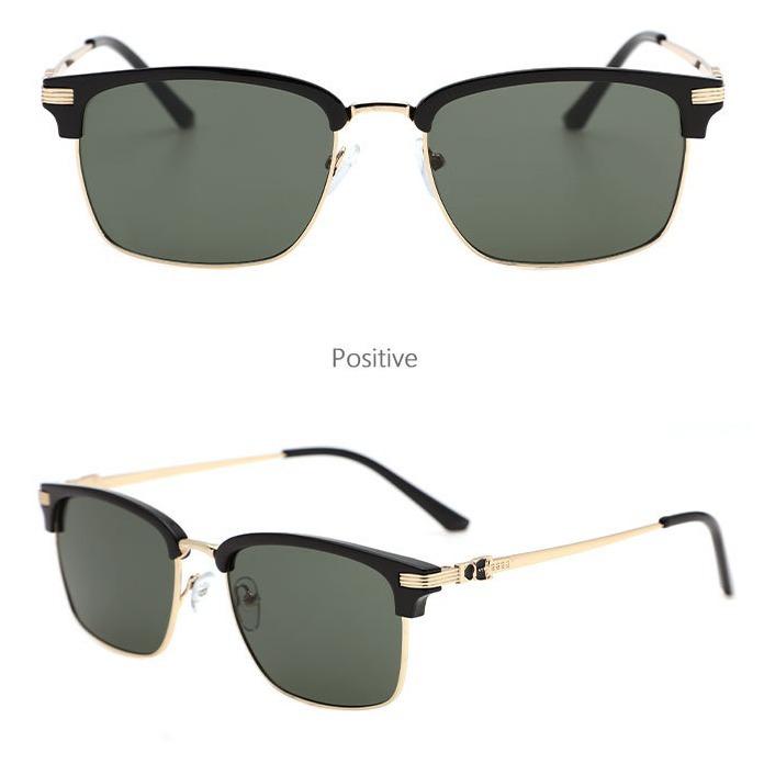Trendige quadratische Sonnenbrille Damen Herren Vintage Halbrahmen Farbverlauf Gläser Sonnenbrillen für Herren Outdoor Sport Brillen UV400