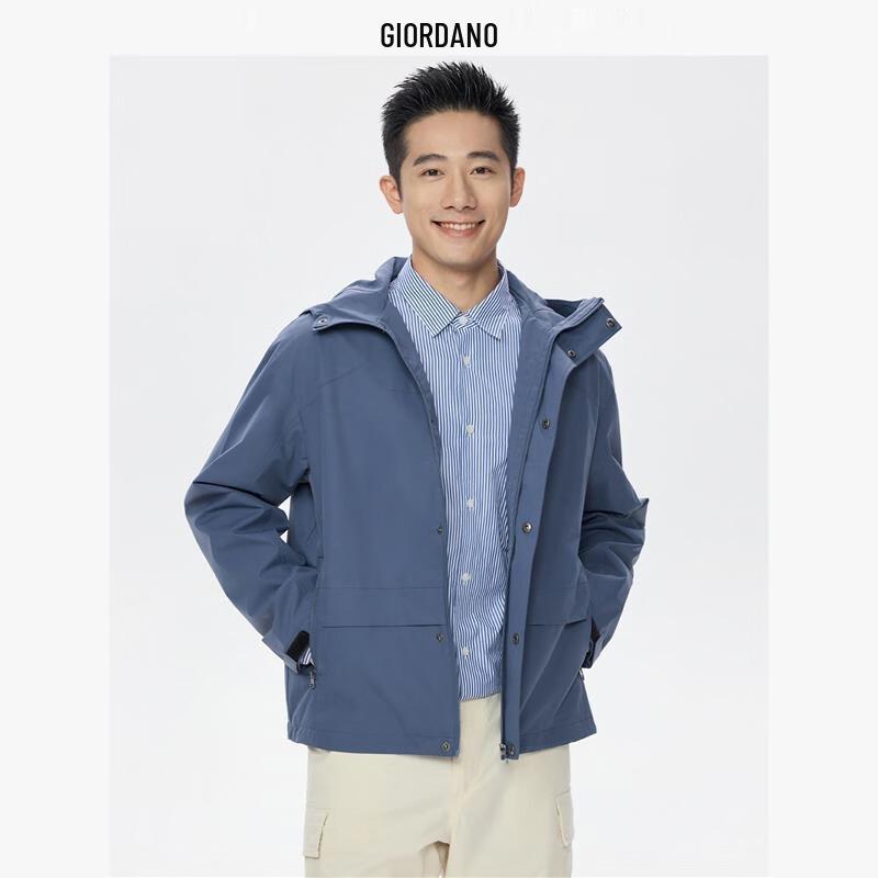 Giordano Men s Windproof Hooded Jacket S