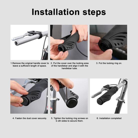 1 Satz Fahrradlenkergriffende Ergonomisch Rutschfest Universal MTB Rennrad Mountainbike Lenkergriffabdeckung Ersatz Fahrradzubehör