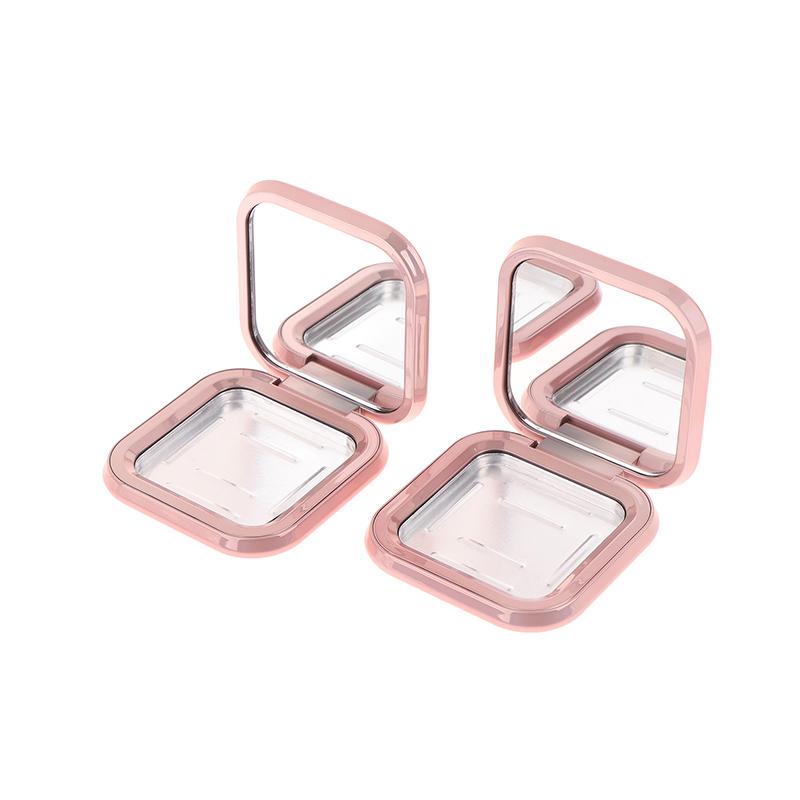 Rosa Leere Magnetverschluss Kosmetikpalette Quadrat Lidschatten Rouge DIY Make-up Box Rouge High Gloss Lippenstift Abfüllbox