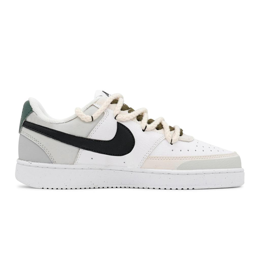 Nike Court Vision 1 Slip Resistant Abrasion Resistant Low top Skateboard Shoes Men's Beige White Black DH2987-101(Team459--)