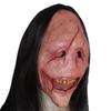 Exposed Teeth Long Hair Red Face Devil Mask Scary Scary Demon Mask Halloween Mask  Cosplay