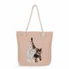 Cartoon cat print thick rope single-shoulder beach bag 7233